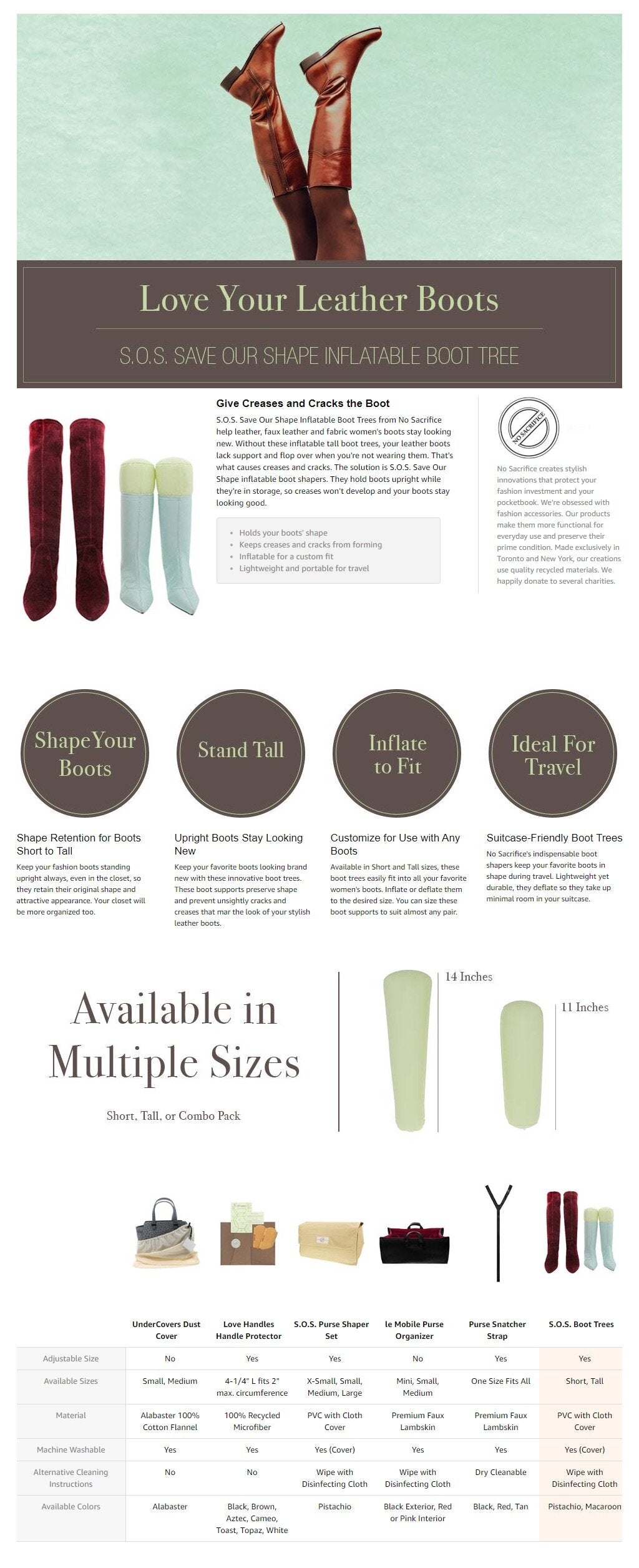 SOS Save Our Shape® Boot Tree and Cover